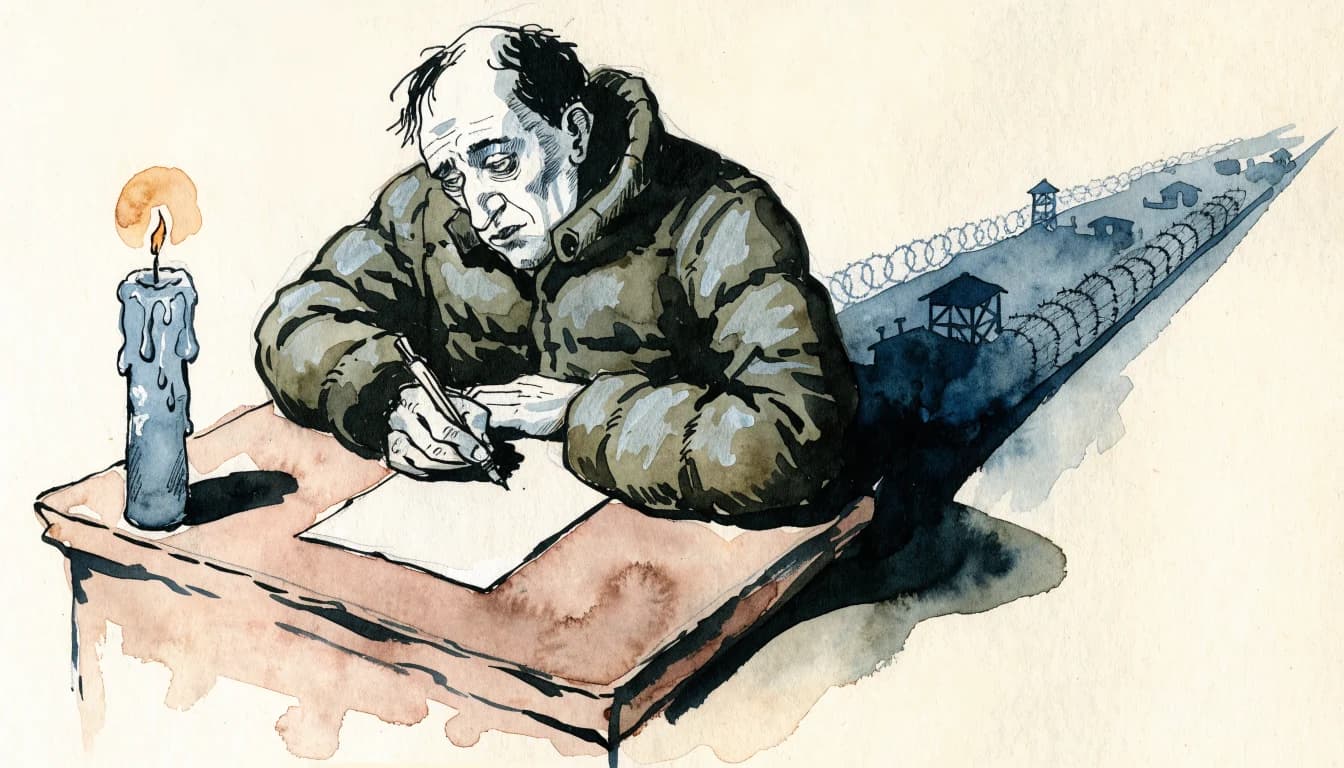 Ilustração editorial sobre Aleksandr Soljenítsyn