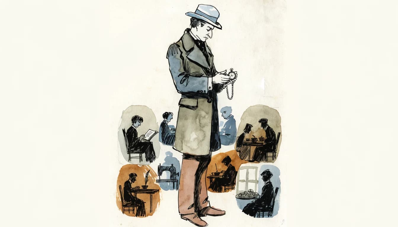 Ilustração editorial sobre Arnold Bennett