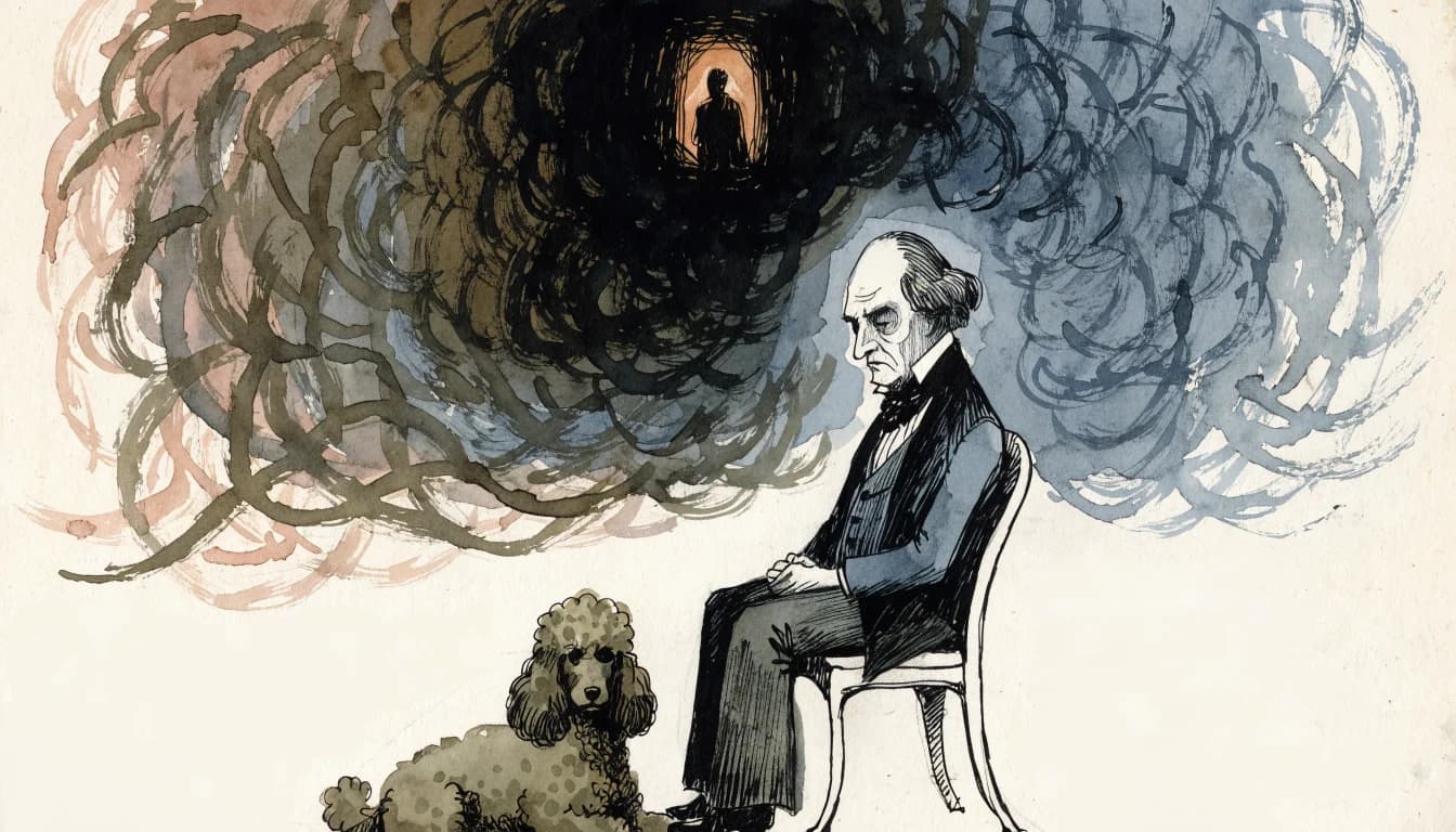 Ilustração editorial sobre Por Dentro da Mente de Schopenhauer