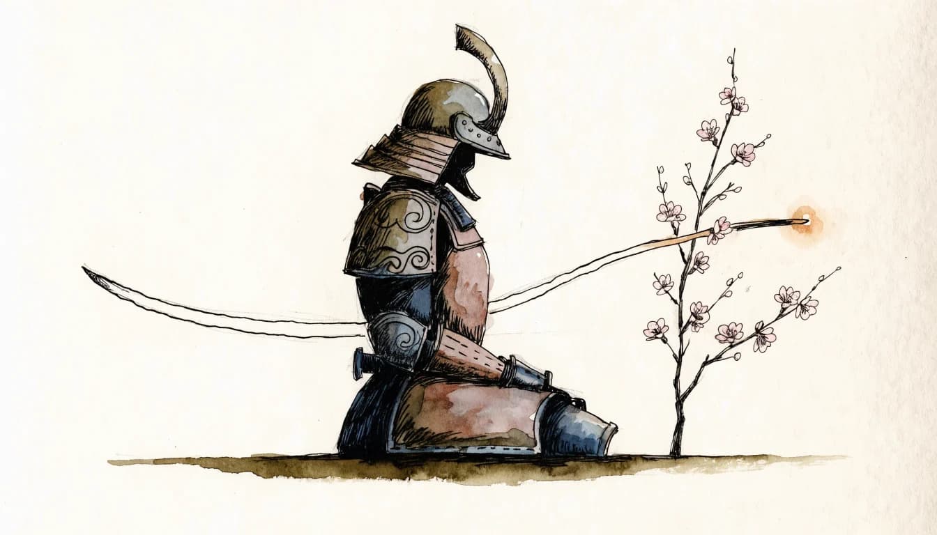 Ilustração editorial sobre Bushido