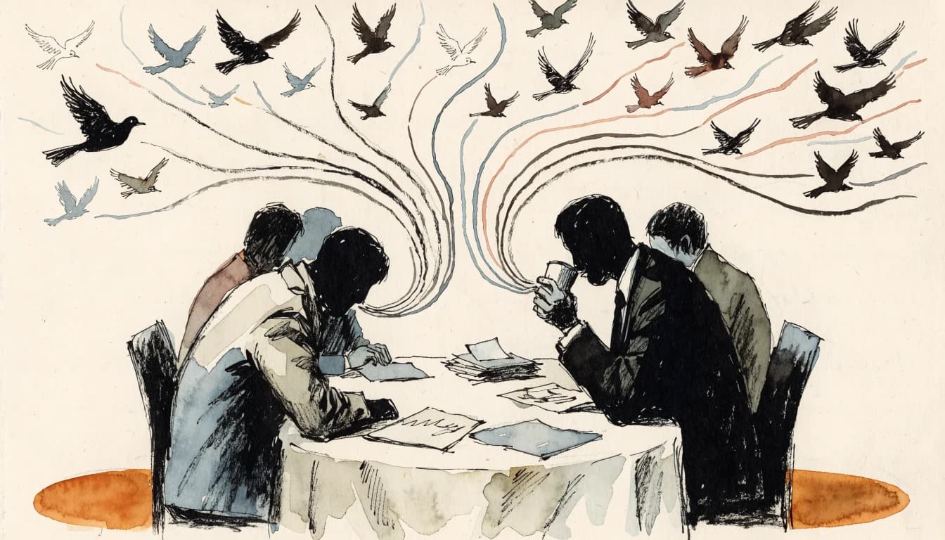 Ilustração editorial sobre Como Funciona a Chatham House Rule