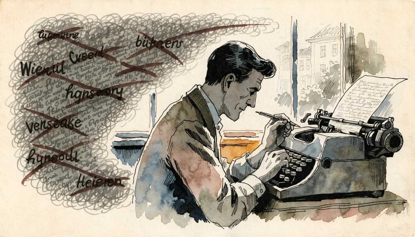 Ilustração editorial sobre As Dicas de Escrita de George Orwell