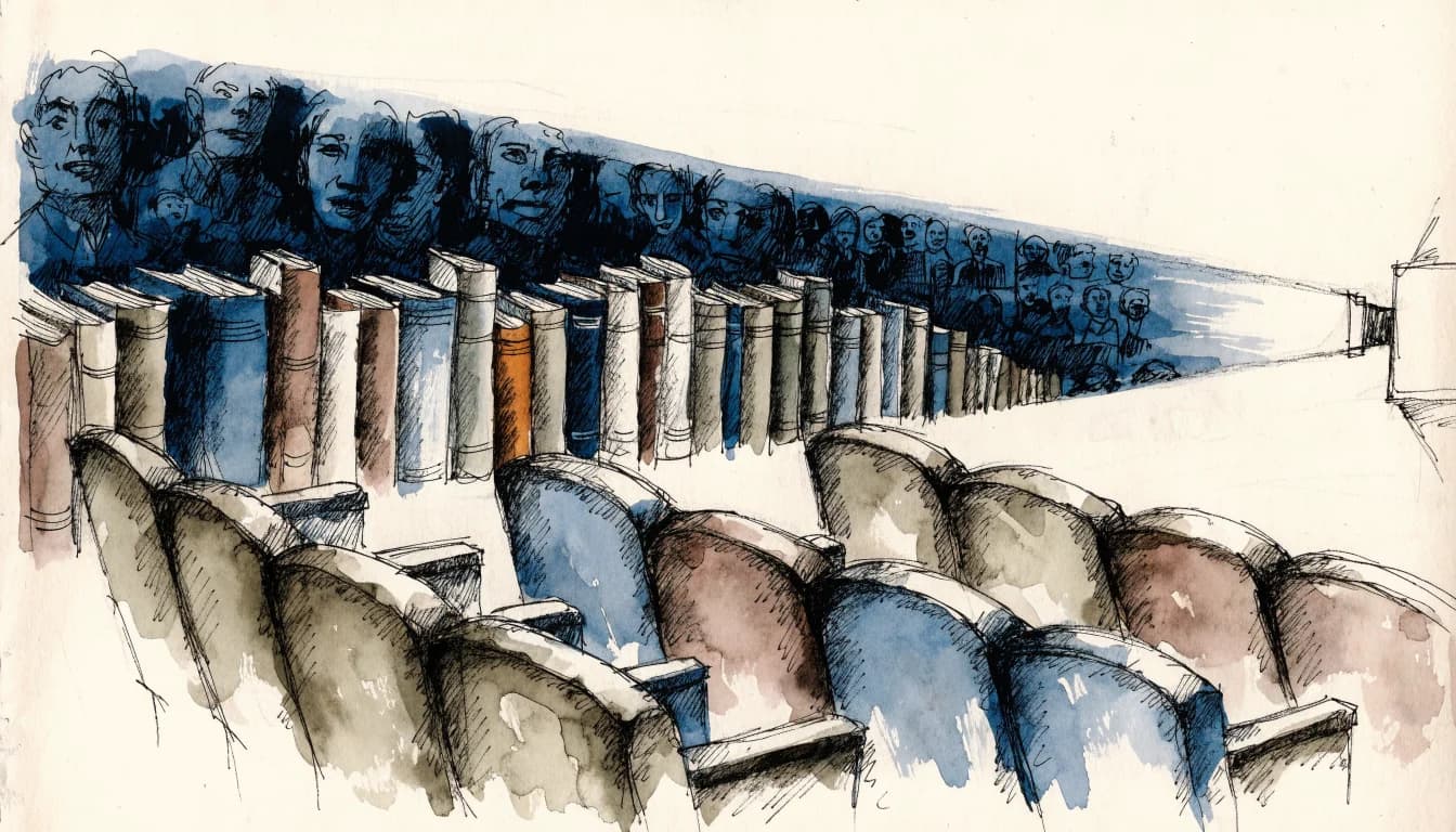 Ilustração editorial sobre Filmes Favoritos de Olavo de Carvalho