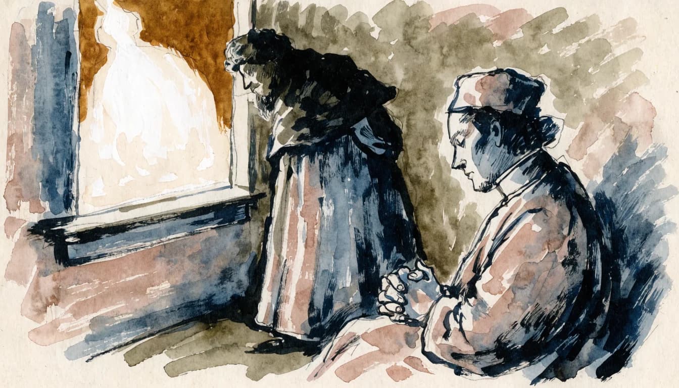 Ilustração editorial sobre Georges Bernanos