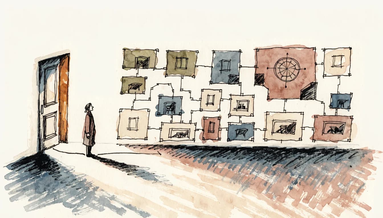 Ilustração editorial sobre Guia Não Oficial para Novos Alunos do COF do Olavo de Carvalho