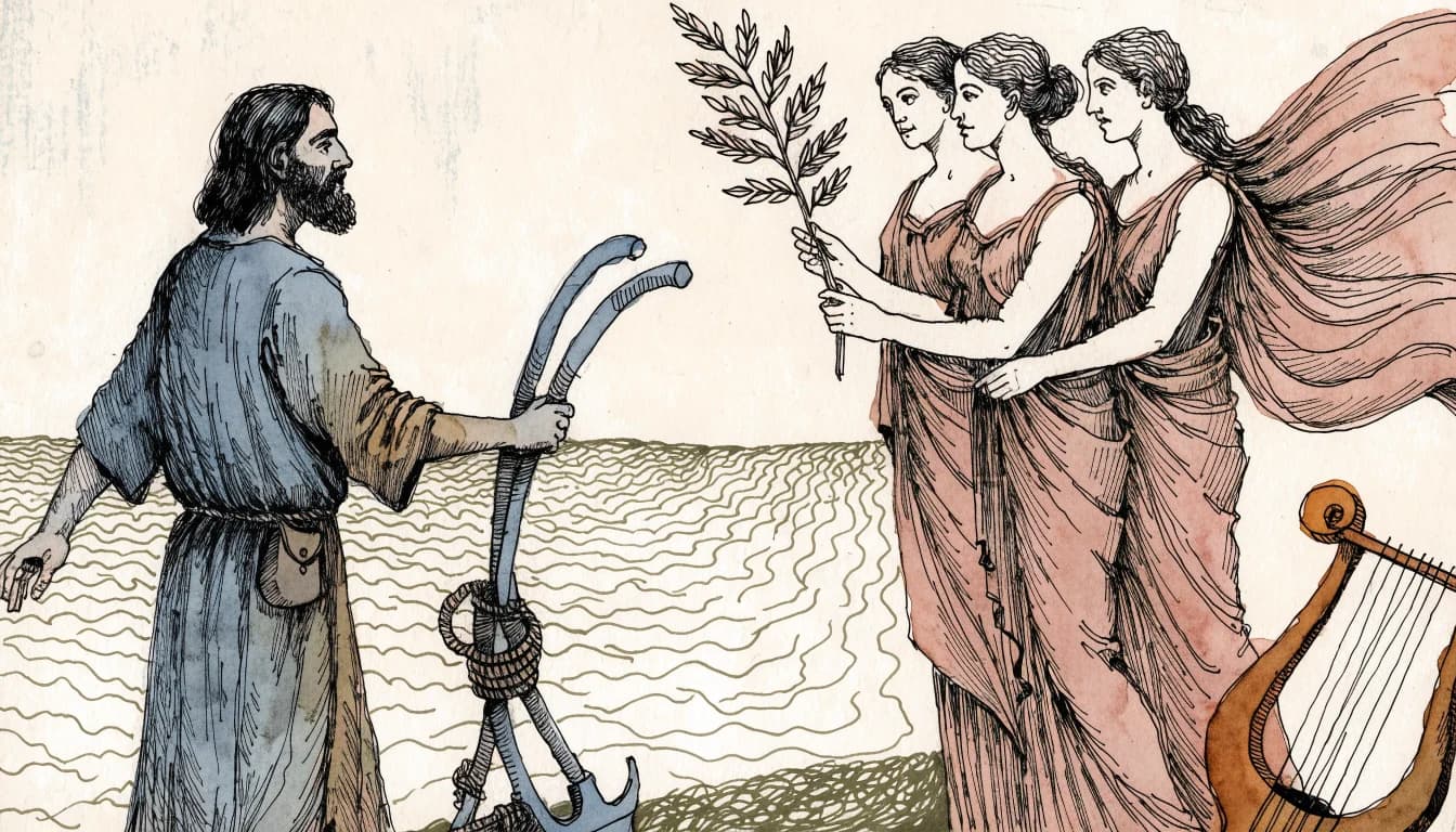 Ilustração editorial sobre Hesíodo