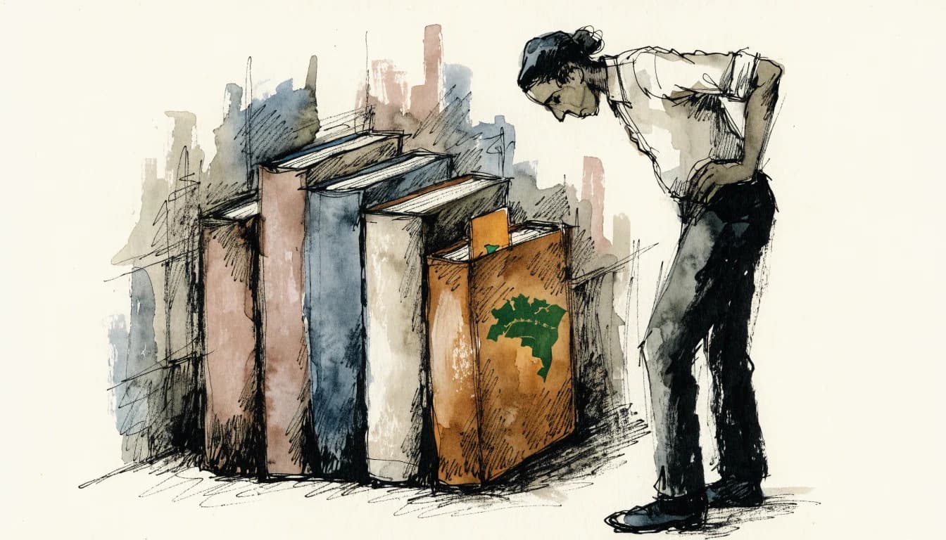 Ilustração editorial sobre os 5 Livros Favoritos de Woody Allen – O Quarto é Brasileiro