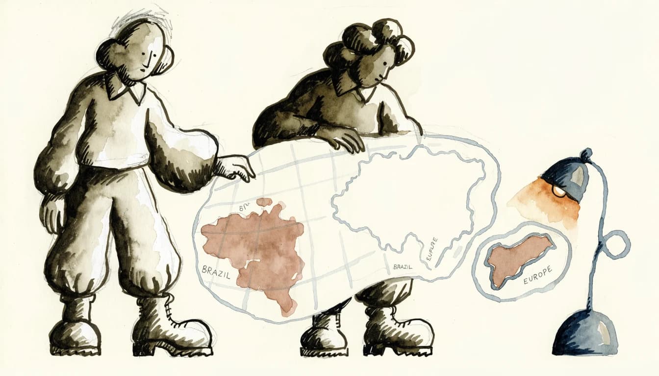 Ilustração editorial sobre Navegando pelo Mapa da Ignorância