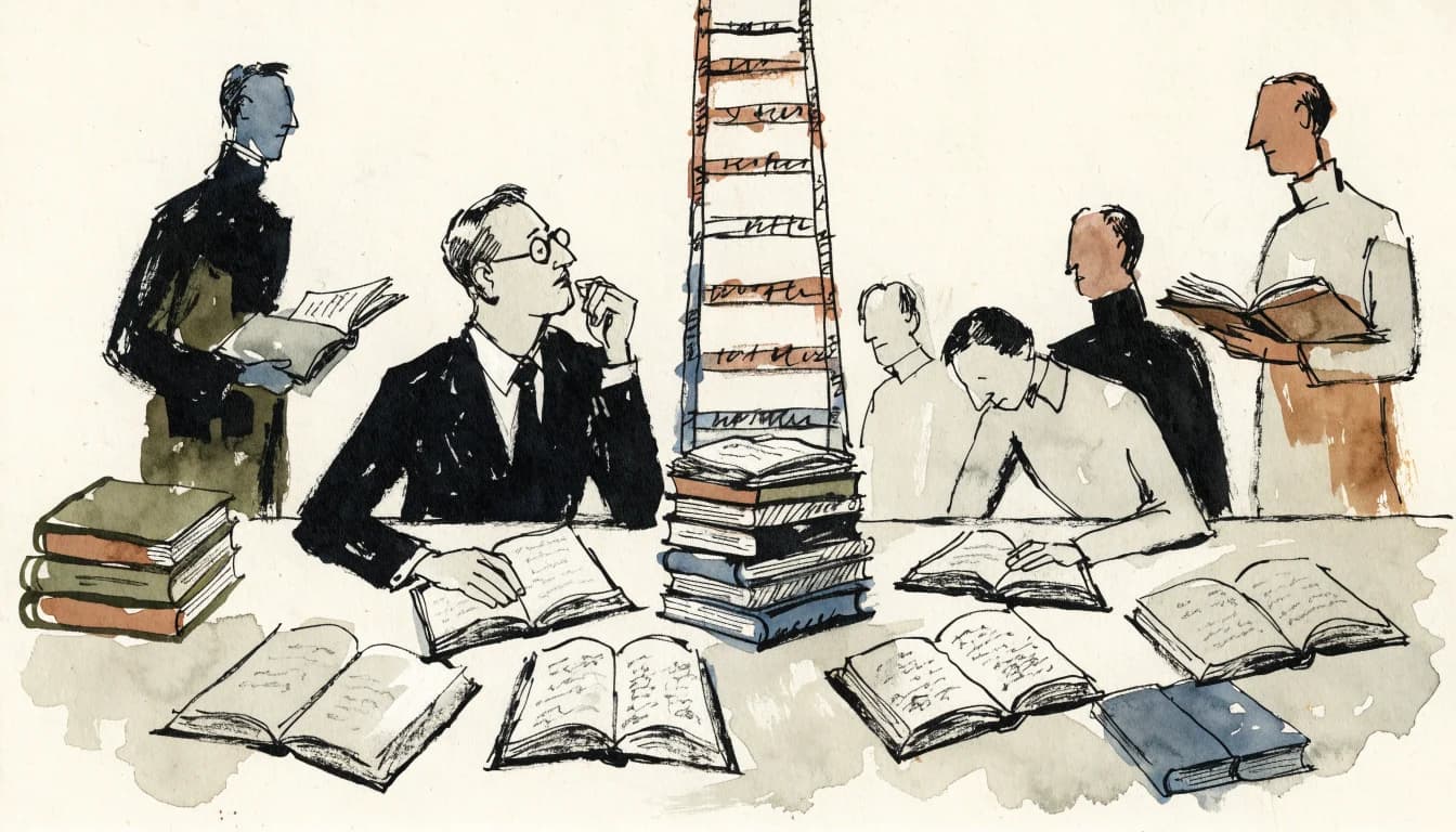 Ilustração editorial sobre Mortimer J. Adler