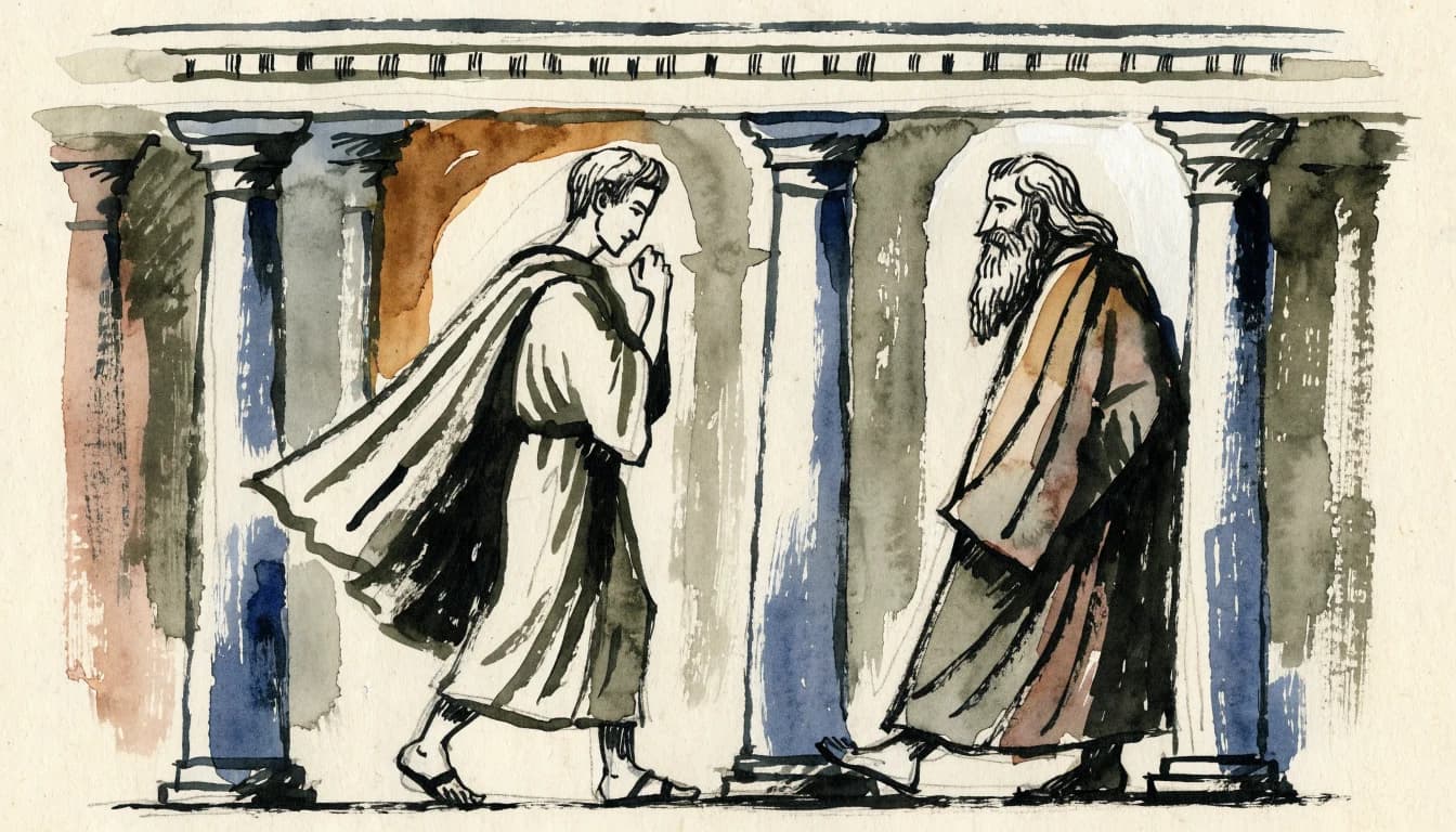Ilustração editorial sobre Paideia