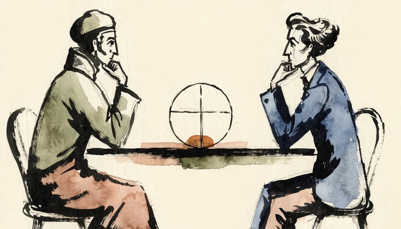 Ilustração editorial sobre René Guénon